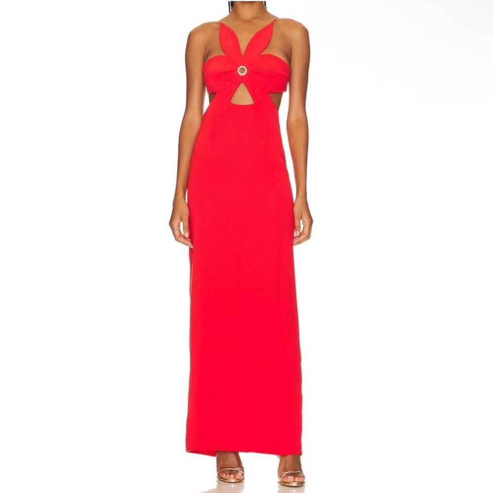 Ronny Kobo Raiza Red Formal Dress